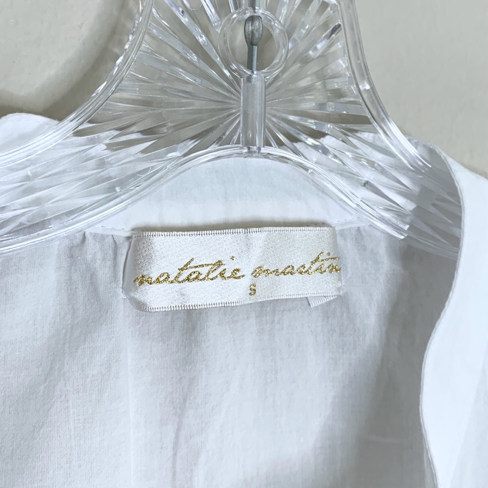 Natalie Martin Sammie Maxi Dress (Sz S) Cotton Voile White - Picture 8 of 16